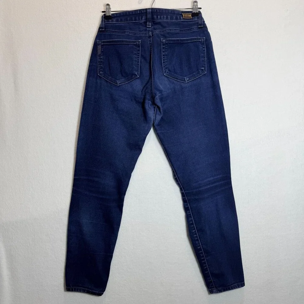 Paige Verdugo Ultra Skinny Womens Dark Wash Jeans Size 27 Mid-Rise Stretch Denim - Picture 3 of 15